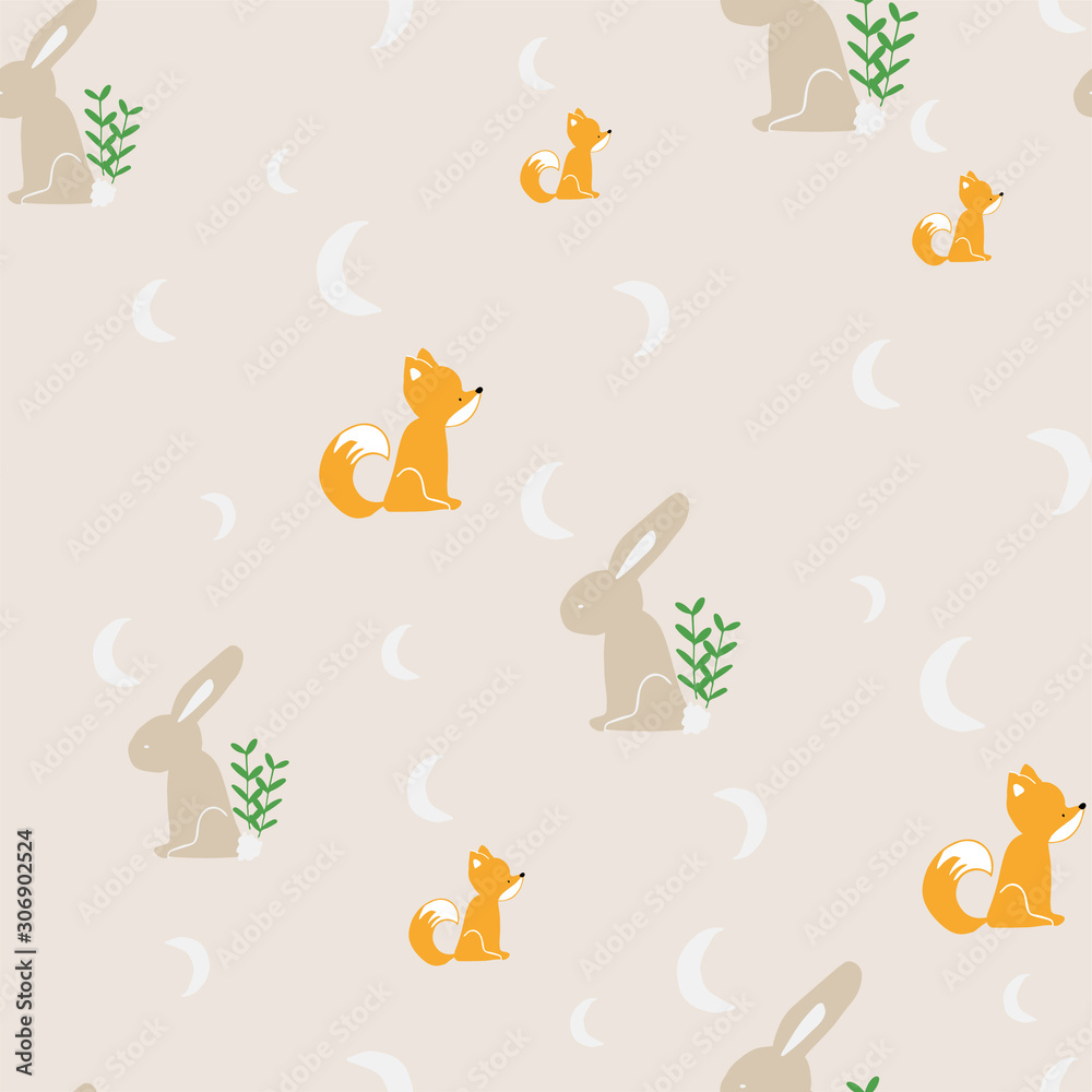 Naklejka premium autumn seamless repeat pattern
