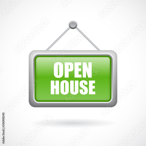 Open house vector sign