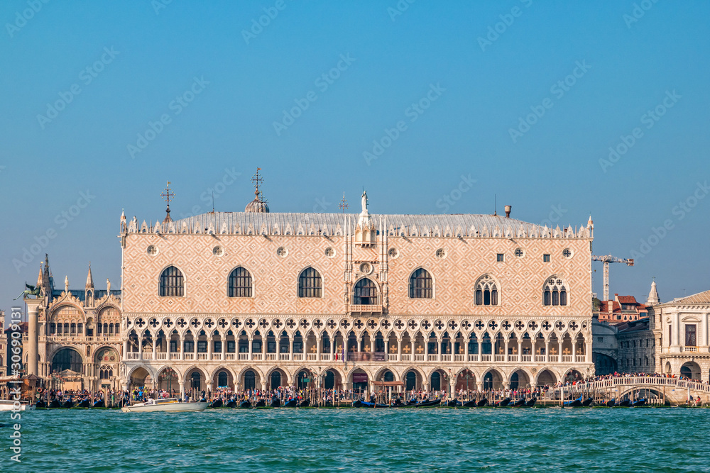 Waterfront view at Doge's Palace in Venice, Italy