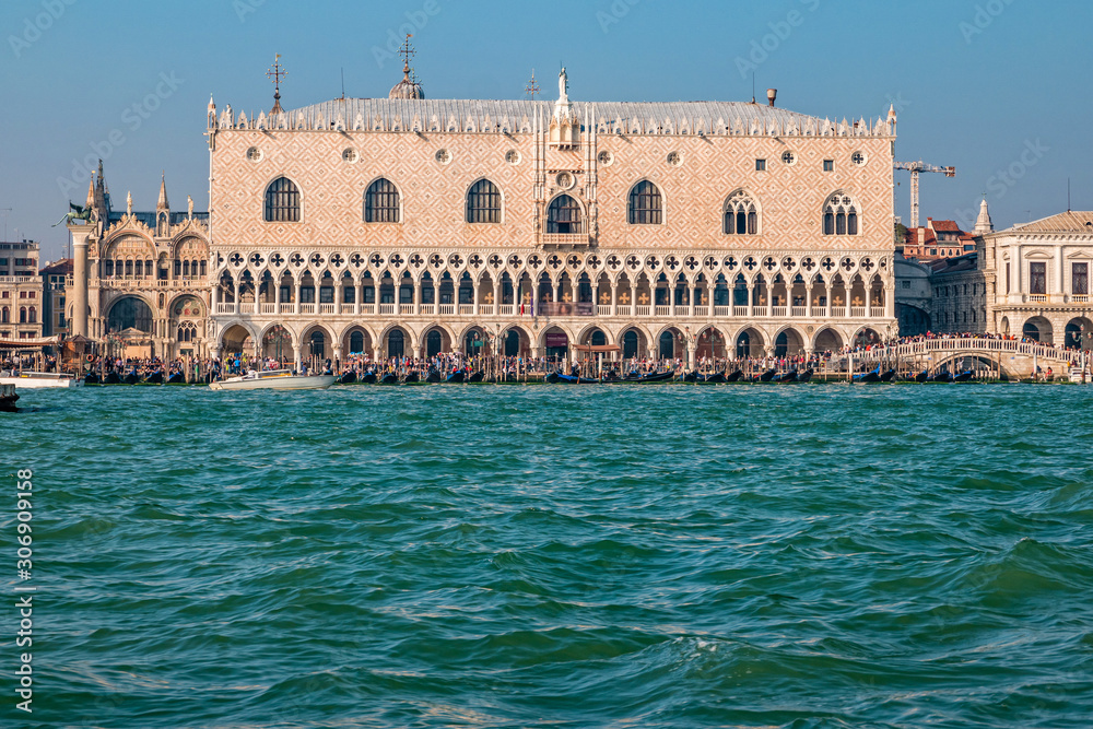 Waterfront view at Doge's Palace in Venice, Italy