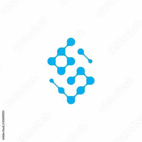 Geometric Letter S Logo Design Hexagonal Line