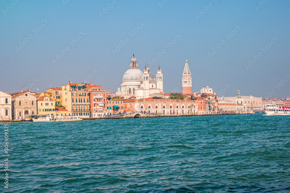 The view of venetian lagoon in the afternoon