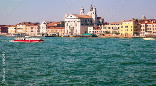 The view of venetian lagoon in the afternoon