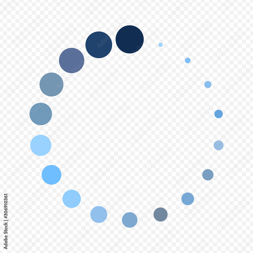 Download or loading sign isolated on transparent background. Round icon ...