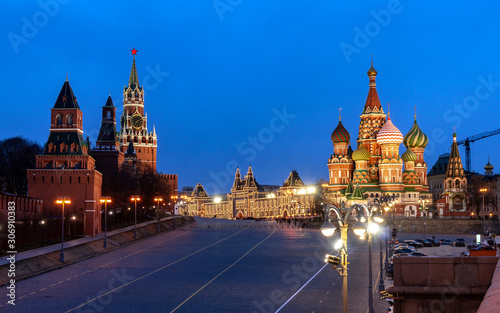 View of the Red Square with Mosvoretsky Bridge