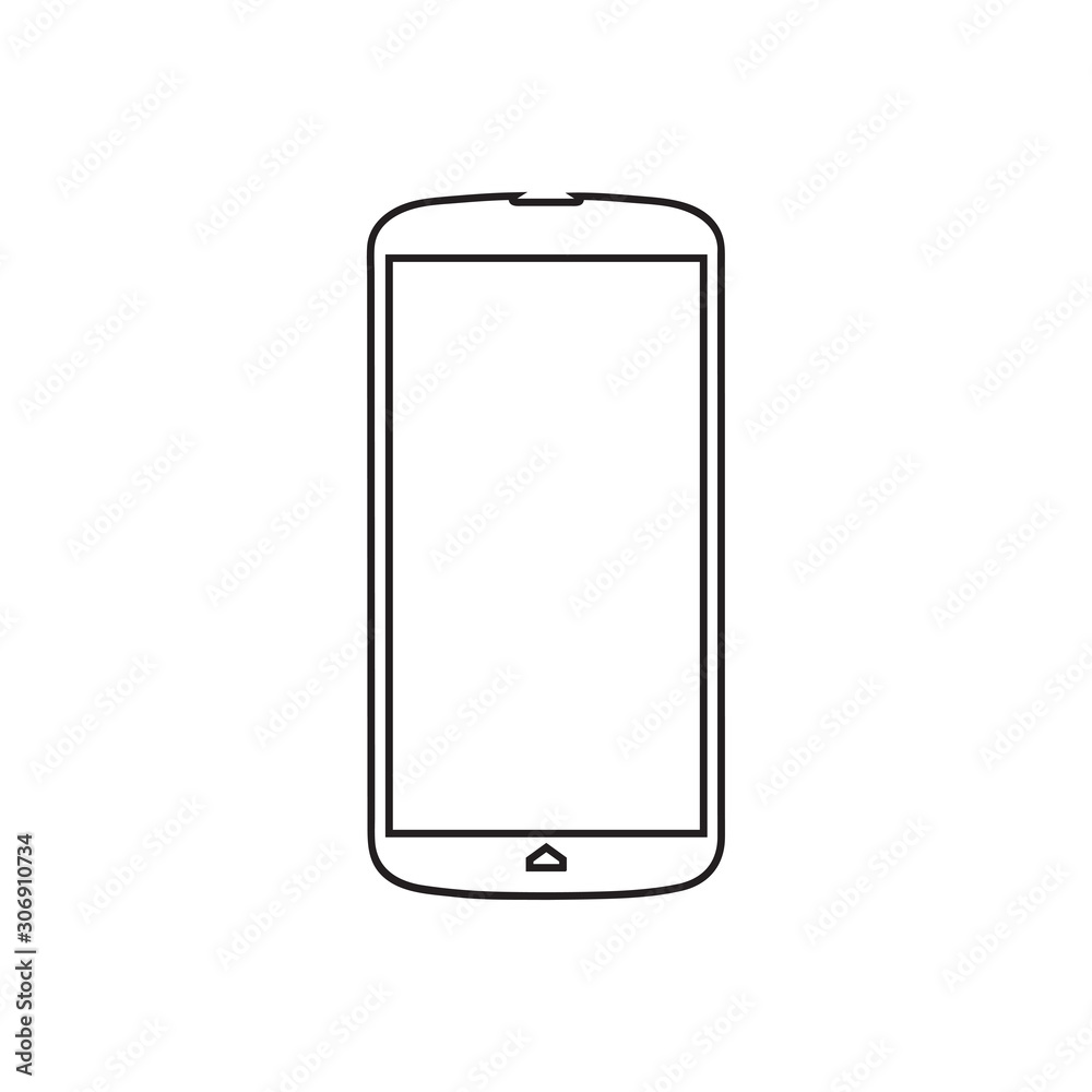 Mobile phone icon vector isolated on background. Trendy smartphone