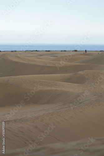 Big Sand Dunes in the desert of Canary island