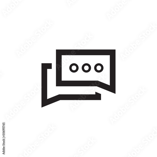 Speech icon vector isolated on background. Trendy conversation symbol. Pixel perfect. illustration EPS 10. - Vector.