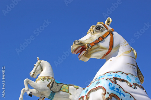 traditional merry-go-round carousel horse