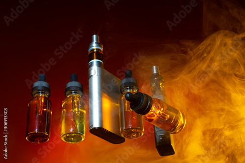 Vapes and vials with liquid...