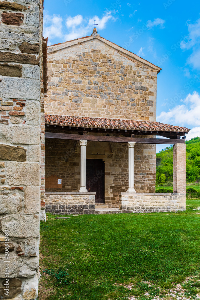 Ancient medieval town of San Leo. Churches and castle that made history. Rimini, Italy