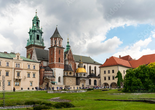 Krakow, Poland/Europe; 10/07/2019: Wawel Cathedral in Wawel Hill, next to Wawel Royal Palace, Krakow