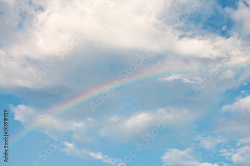 The clear rainbow in the sky. © adisorn123
