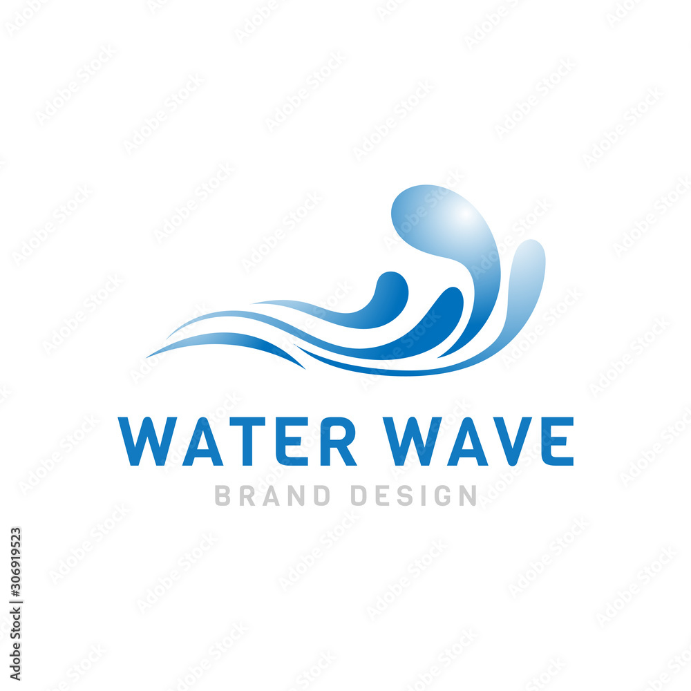Water wave ocean logo isolated design concept on white background Water wave ocean logo isolated design concept on white background