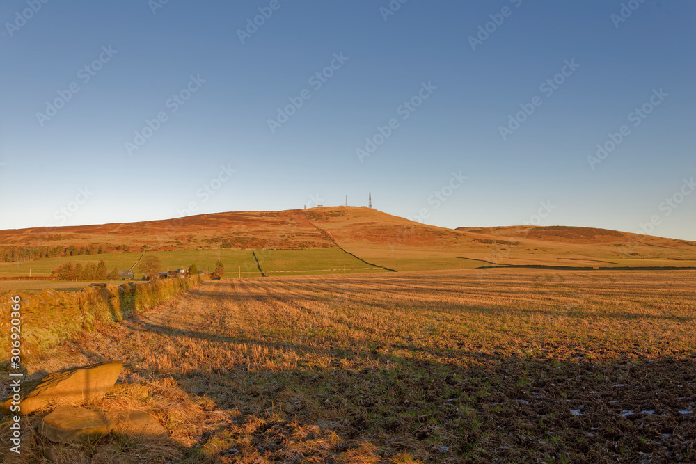 Gallow Hill with its associated Communications Masts and Towers is one of the highest hill in the Sidlaws of Angus, overlooking Dundee.