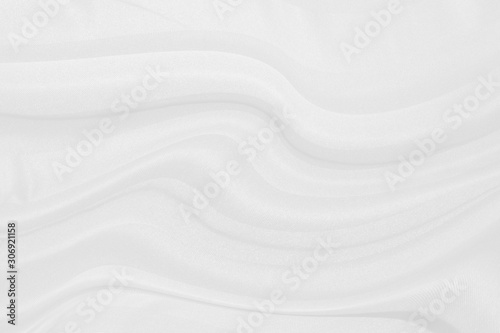 White Cloth background with soft waves. © thanakit