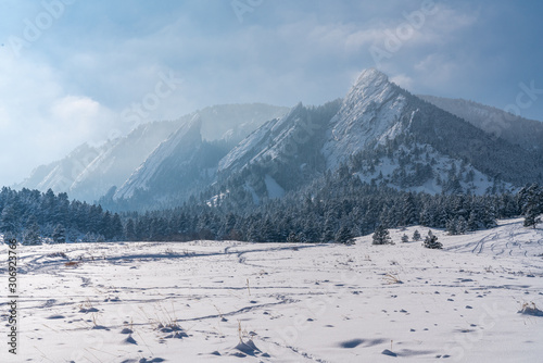 Winter in the Flatirons of Boulder, Colorado
