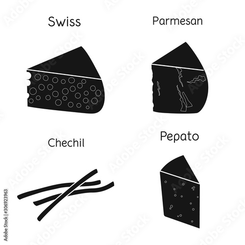 Vector illustration of breakfast and snack symbol. Web element of breakfast and food vector icon for stock.