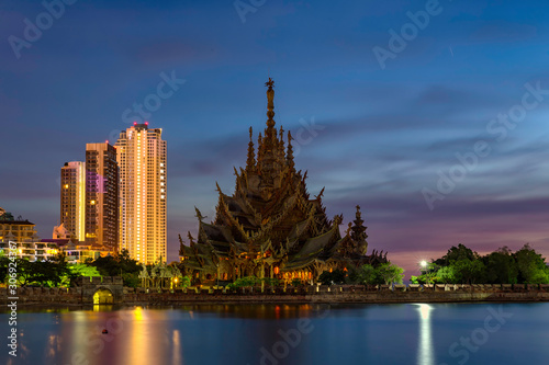 The Sanctuary of Truth in Pattaya Chonburi , Thailand