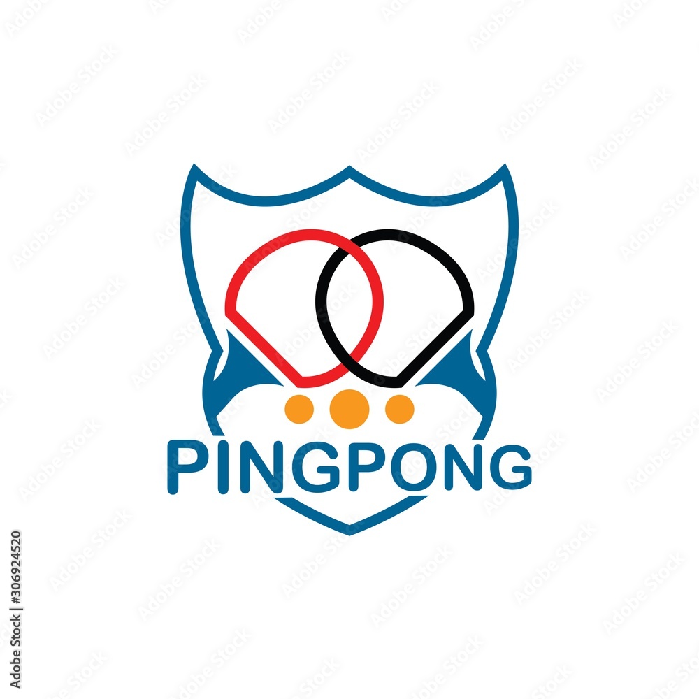 Table Tennis Club Logo With Simple Text Designs Sport Vector Illustration For Ping Pong Club 