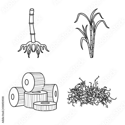 Isolated object of organic and product symbol. Set of organic and production stock vector illustration.
