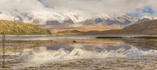 Tashkurgan  China - located 3.500m above the sea level  along the road between Kashgar and Tashkurgan  the Kala Kule Lake offers some amazing sights and colors 