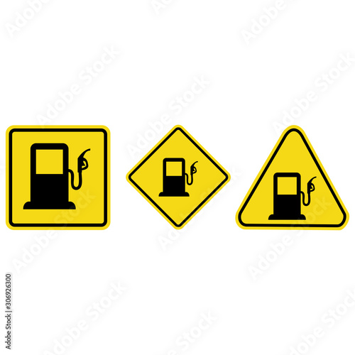Gas stations traffic sign icon vector design symbol