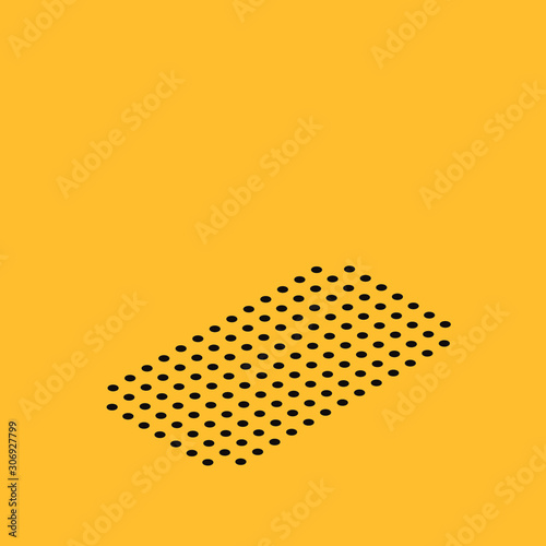 Isometric Penis pump icon isolated on yellow background. Penis enlarger. Sex toy for men. Vacuum pump with a blower to increase the penis. Vector Illustration