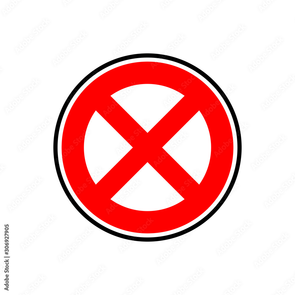 Fototapeta premium stop traffic sign icon vector design symbol