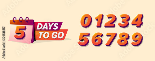 Countdown badge, day to go template