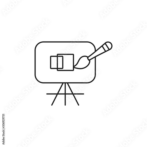 fine art - minimal line web icon. simple vector illustration. concept for infographic, website or app.