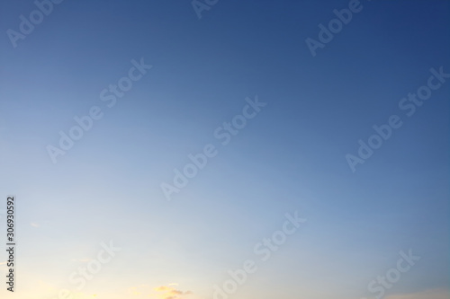 evening blue sky background