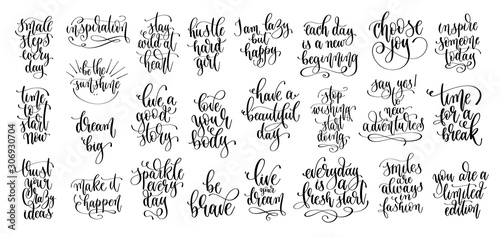 set of 25 hand lettering motivation and inspiration positive quote photo