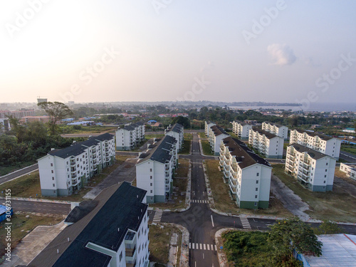 Aerial View of Malabo Equatorial Guinea City Central Africa