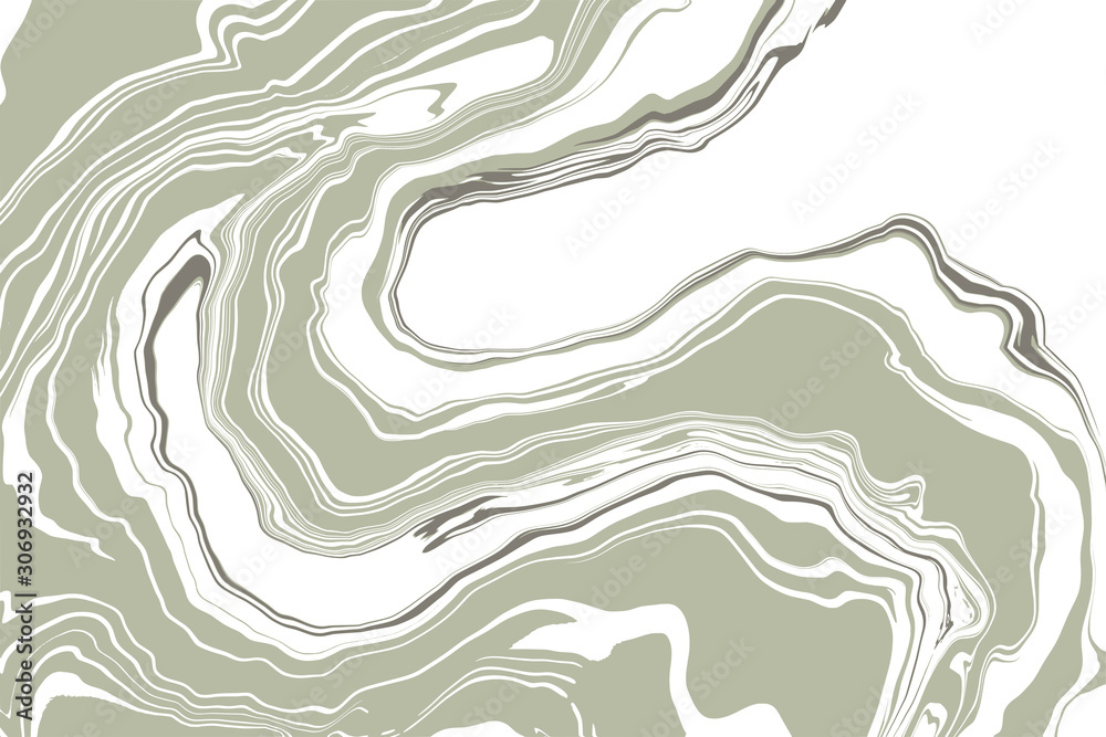 Liquid marbles or swirl marbles in green tone colors on white backgrounds Liquid marbles or swirl marbles in green tone colors on white backgrounds