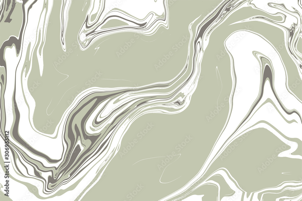 Liquid marbles or swirl marbles in green tone colors on white backgrounds Liquid marbles or swirl marbles in green tone colors on white backgrounds