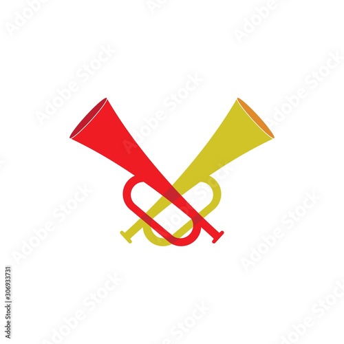 Musical instrument Trumpet logo design