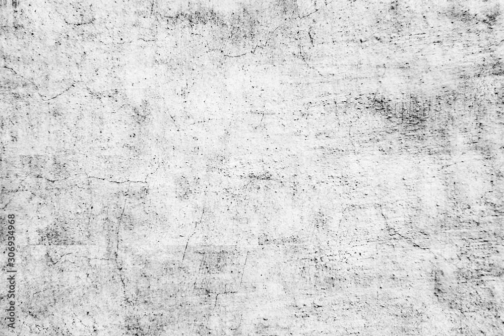 Fototapeta premium Painted light dirty wall.Grunge rough texture with gray shadow.