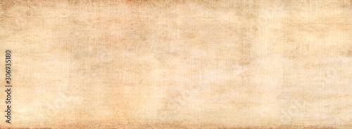 Antique vintage grunge texture pattern. Abstract brown old background with gradient fine art design and vignette.Long panoramic format. photo