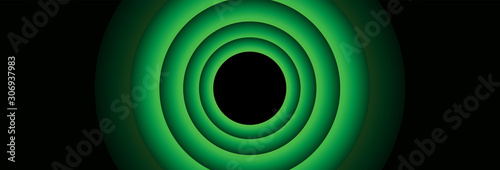 Vintage cartoon green panoramic background	