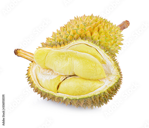 durian fruit isolated on white background