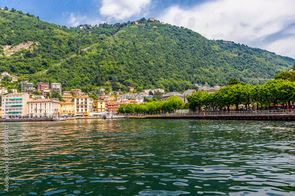 Picturesque Lake Como May view at Como, Lombardy, Italy