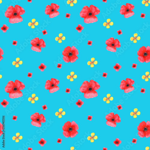 Watercolor floral pattern