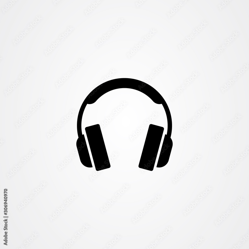 Headphones icon logo vector design Headphones icon logo vector design