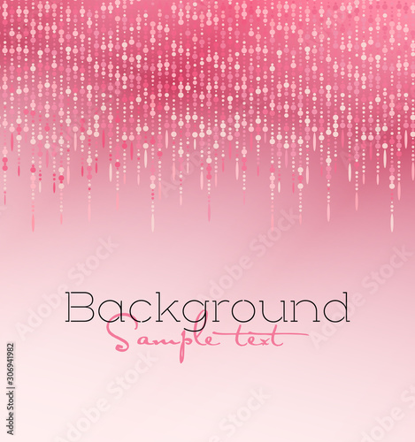 Vector illustration pink glitter light texture abstract background, holiday event festive concept