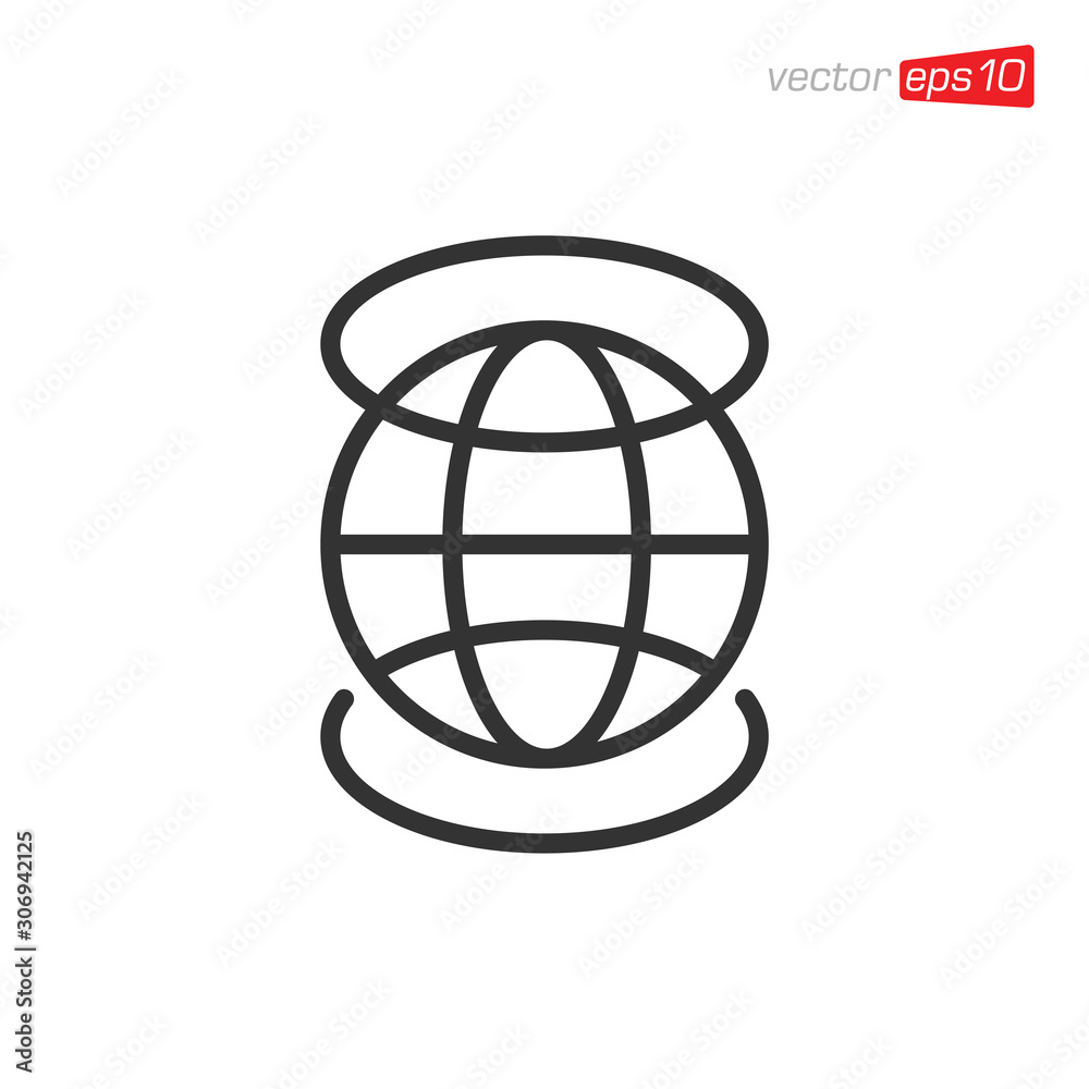Fototapeta premium Globe Web Icon Design Vector