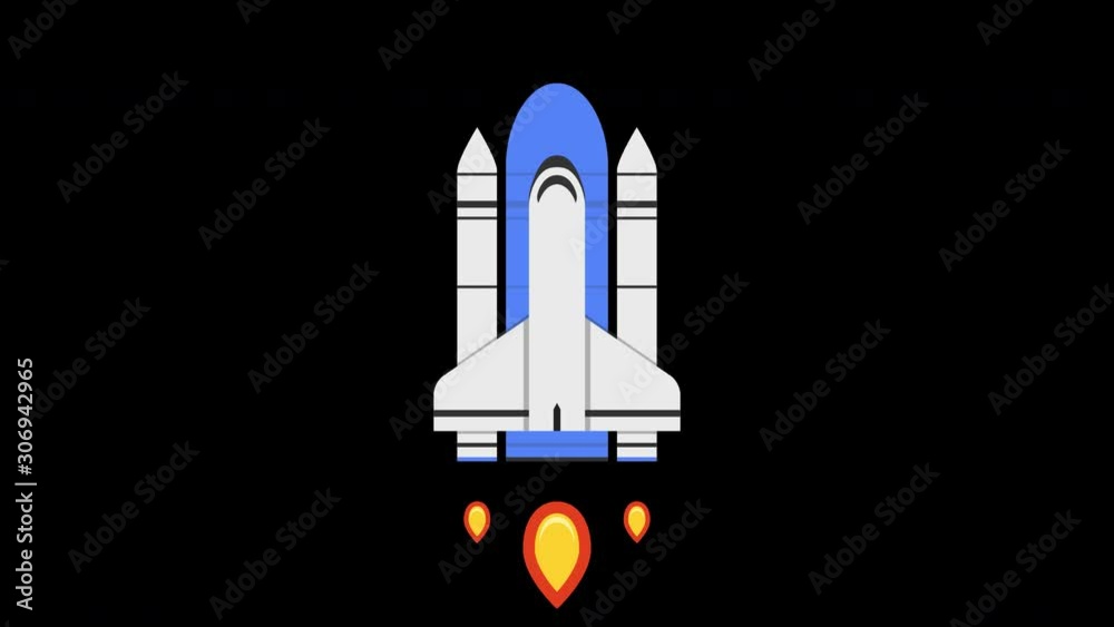 Cartoon rocket ship flying up. Loop animation in alpha channel. 4K resolution. Cartoon rocket ship flying up. Loop animation in alpha channel. 4K resolution.