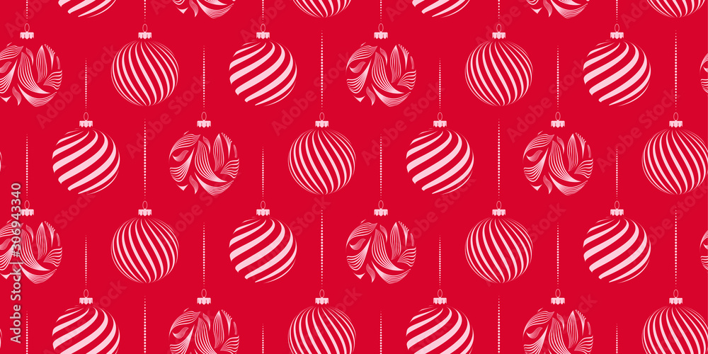 Christmas seamless background with balls. Vector. Christmas seamless background with balls. Vector.