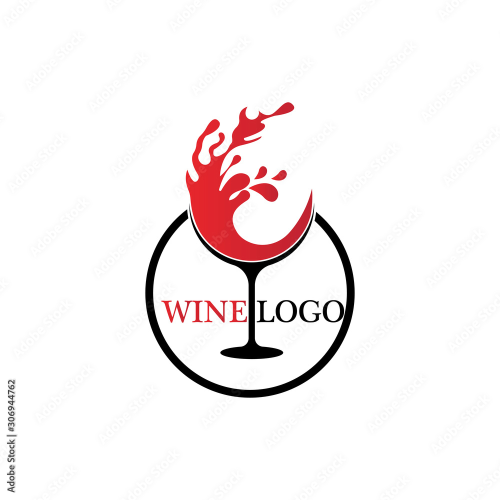 Wine logo design template.vector illustration of icon-vector Wine logo design template.vector illustration of icon-vector