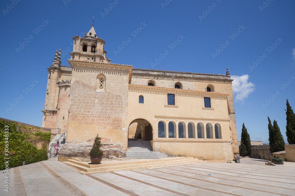 Church of Alcala la Real medieval fortress on hilltop, Andalusia, Spain